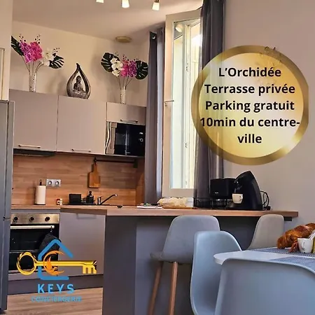 L'Orchidee, Proche De La Gare Avec Clim Et Terrasse Appartement Narbonne Buitenkant foto
